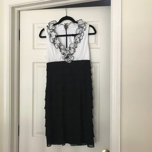 Black/white Ruffled Dress
